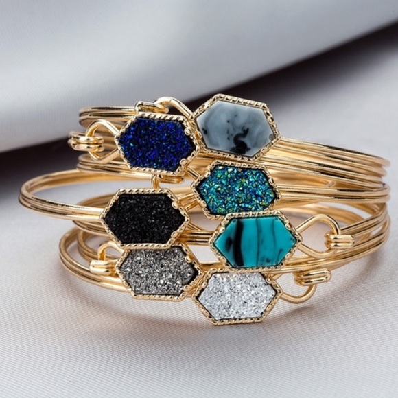 🆕gorgeous individual bangles black & blue - Picture 3 of 5